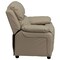 Emma and Oliver Deluxe Padded Contemporary Kids Recliner with Storage Arms